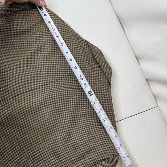 Vintage Brooks Brothers Blazer Jacket Men 44R Wool Houndstooth Plaid Union Made - Picture 11 of 15